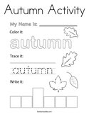 Autumn Activity Coloring Page
