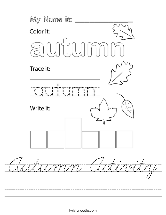 Autumn Activity Worksheet