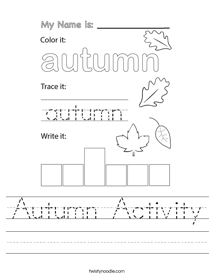 Autumn Activity Worksheet