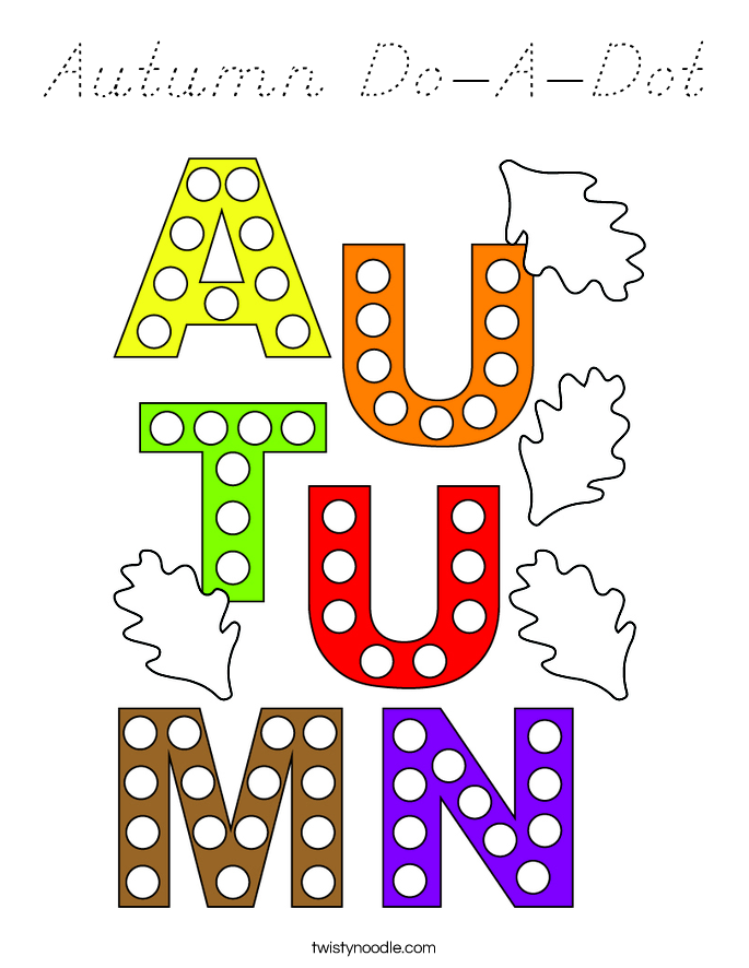 Autumn Do-A-Dot Coloring Page
