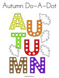 Autumn Do-A-Dot Coloring Page