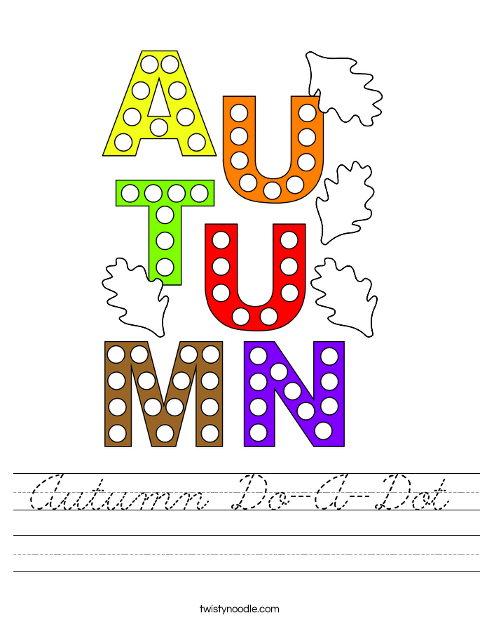 Autumn Do-A-Dot Worksheet
