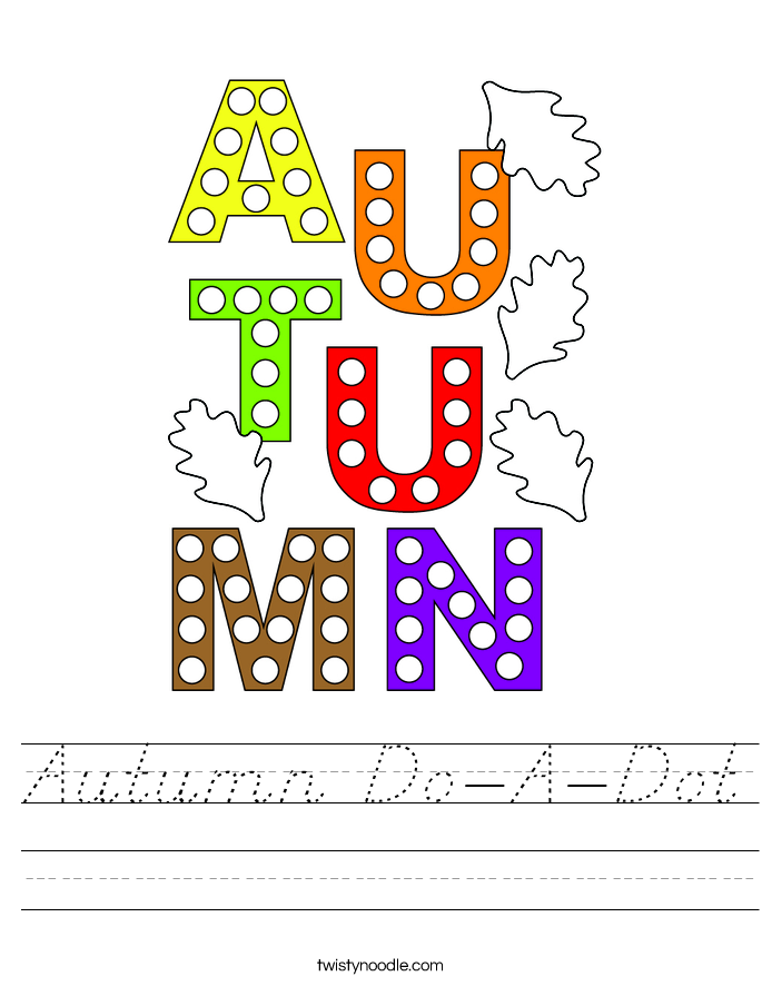 Autumn Do-A-Dot Worksheet