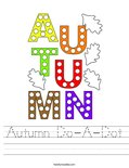 Autumn Do-A-Dot Worksheet