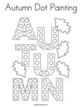 Autumn Dot Painting Coloring Page
