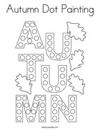 Autumn Dot Painting Coloring Page