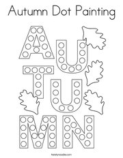 Autumn Dot Painting Coloring Page