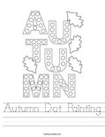 Autumn Dot Painting Worksheet