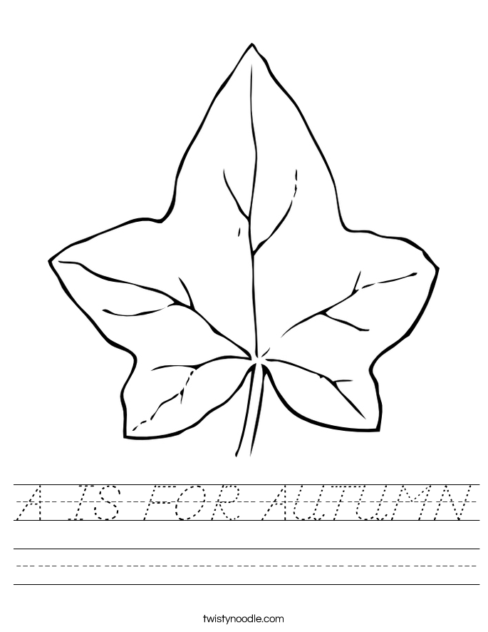 A IS FOR AUTUMN Worksheet