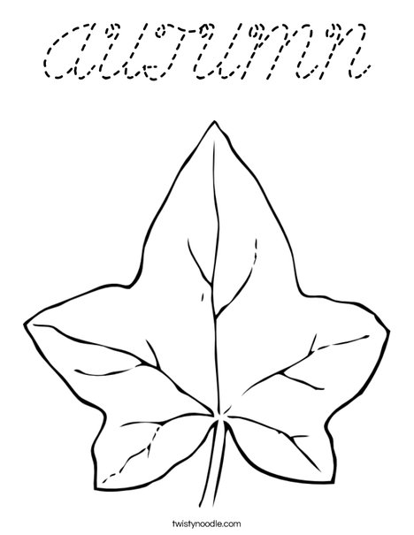 Autumn Leaf Coloring Page