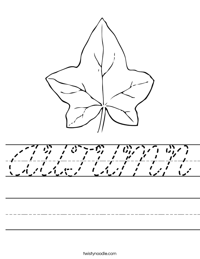 AUTUMN Worksheet