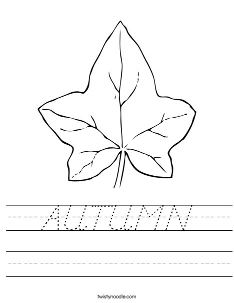 Autumn Leaf Worksheet