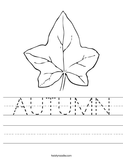 Autumn Leaf Worksheet