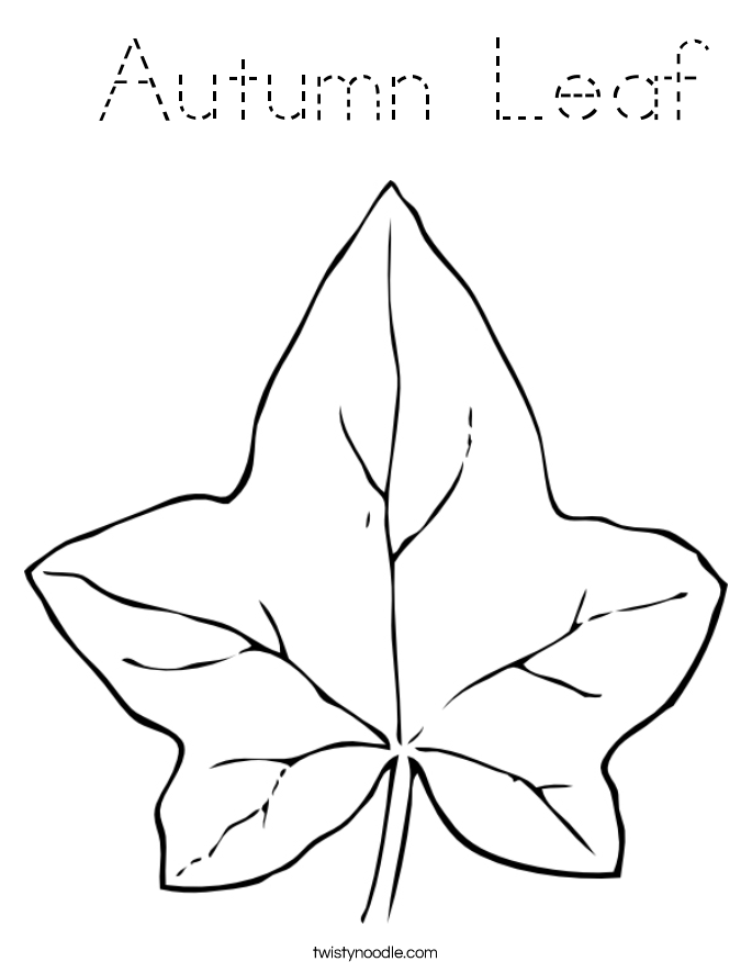  Autumn Leaf Coloring Page