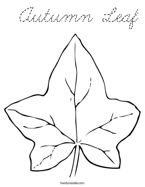 Autumn Leaf Coloring Page