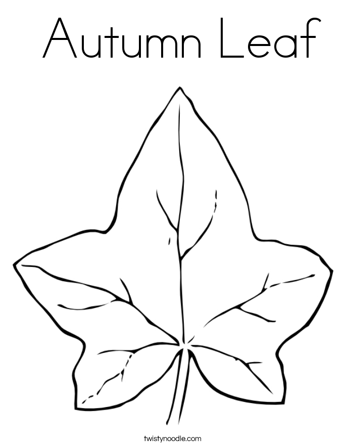  Autumn Leaf Coloring Page