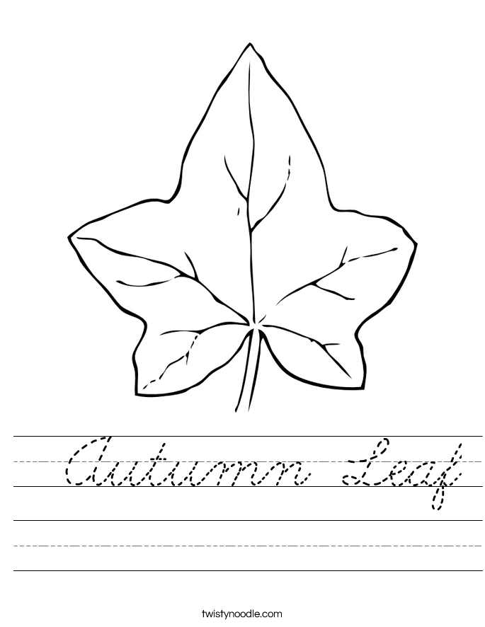  Autumn Leaf Worksheet