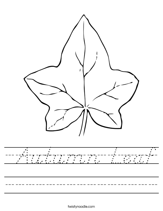  Autumn Leaf Worksheet