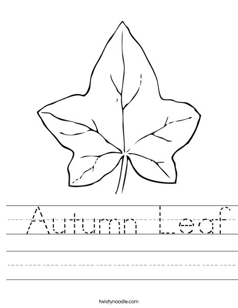 Autumn Leaf Worksheet