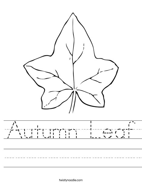 Number Names Worksheets autumn worksheet : Autumn Leaf Worksheet - Twisty Noodle