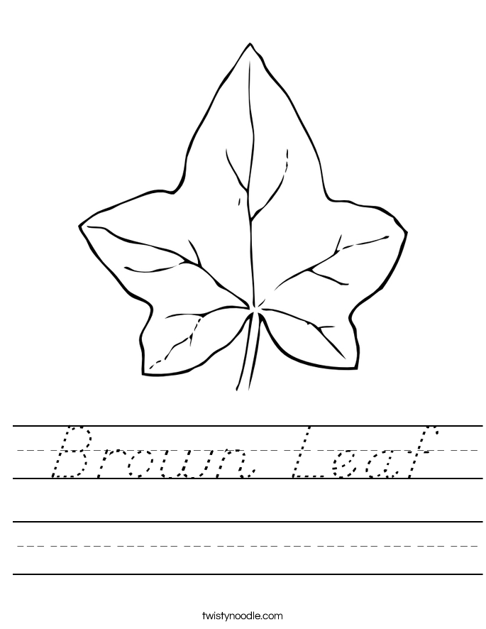 Brown Leaf Worksheet