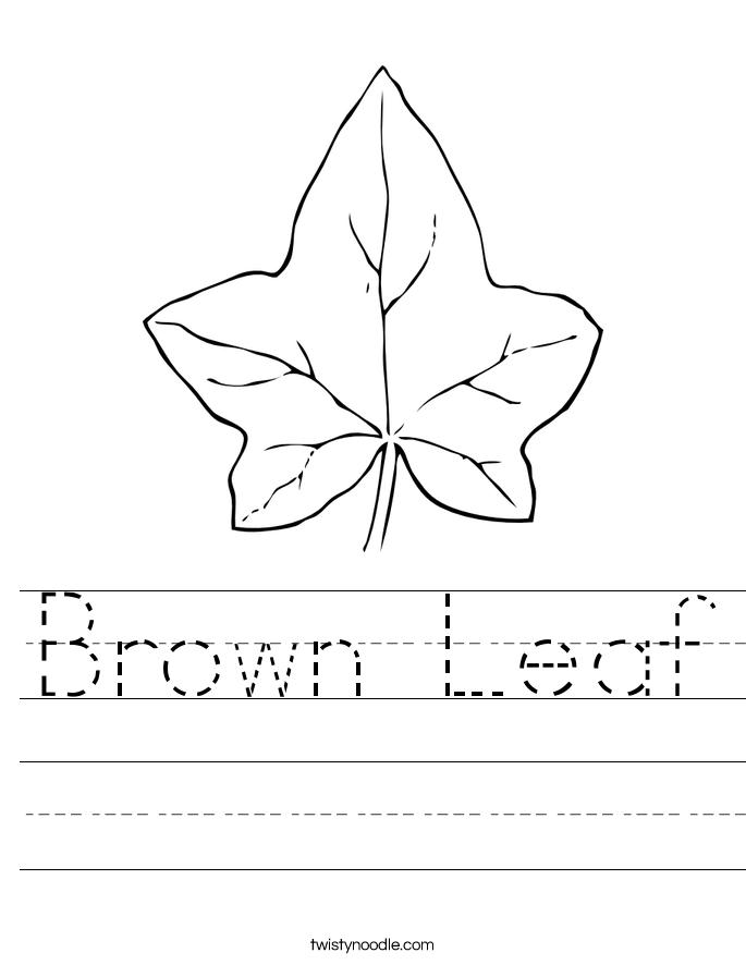 Brown Leaf Worksheet