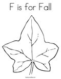 F is for FallColoring Page