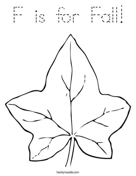 Autumn Leaf Coloring Page