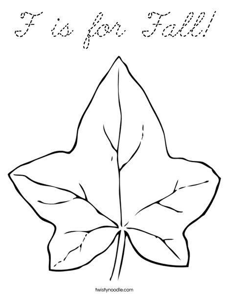 Autumn Leaf Coloring Page