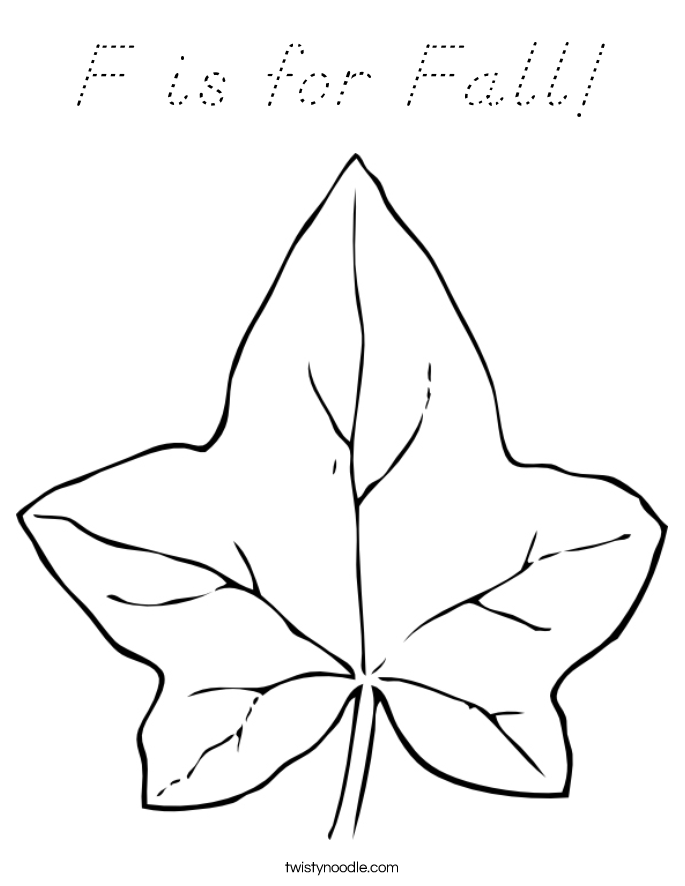 F is for Fall! Coloring Page