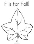 F is for Fall! Coloring Page