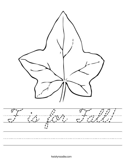 Autumn Leaf Worksheet