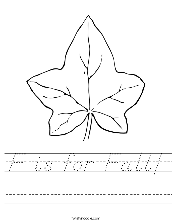 F is for Fall! Worksheet
