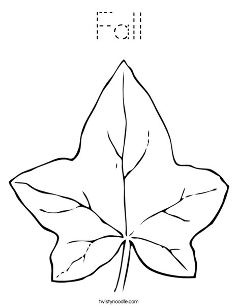 Autumn Leaf Coloring Page