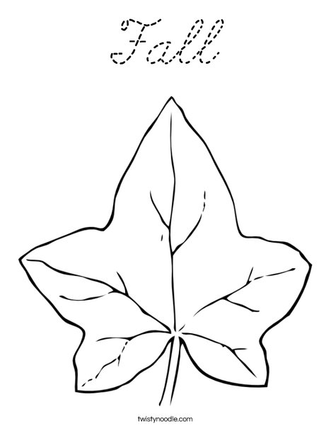 Autumn Leaf Coloring Page