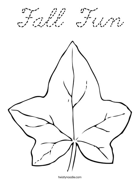 Autumn Leaf Coloring Page