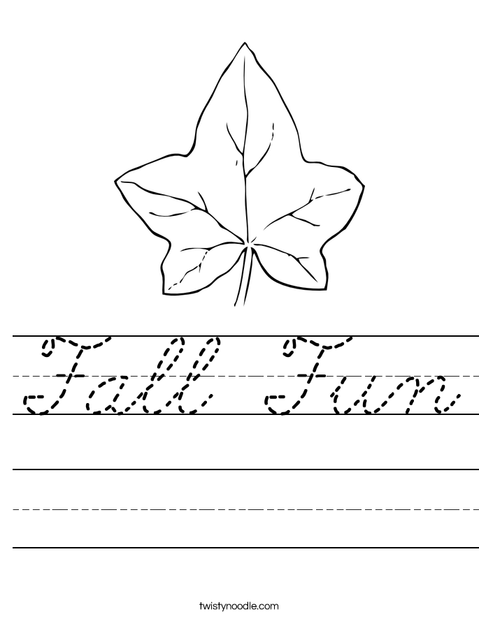 Fall Fun Worksheet