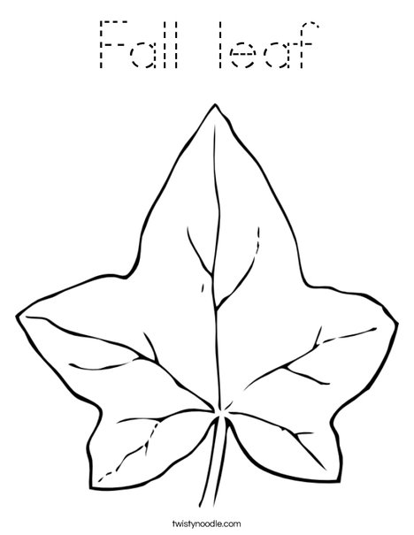 Autumn Leaf Coloring Page