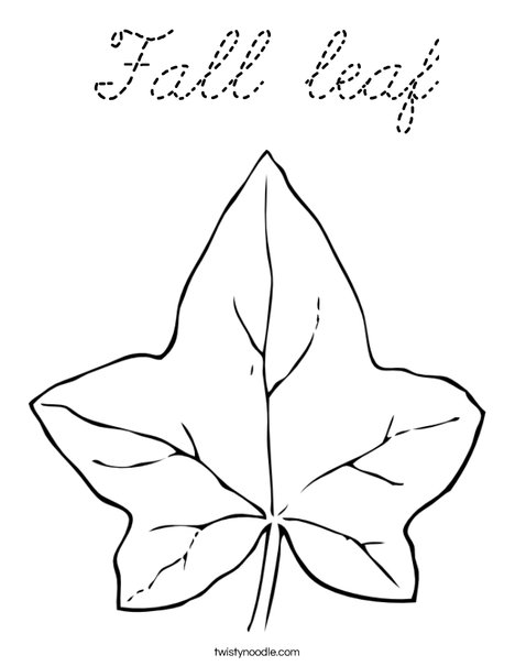 Autumn Leaf Coloring Page