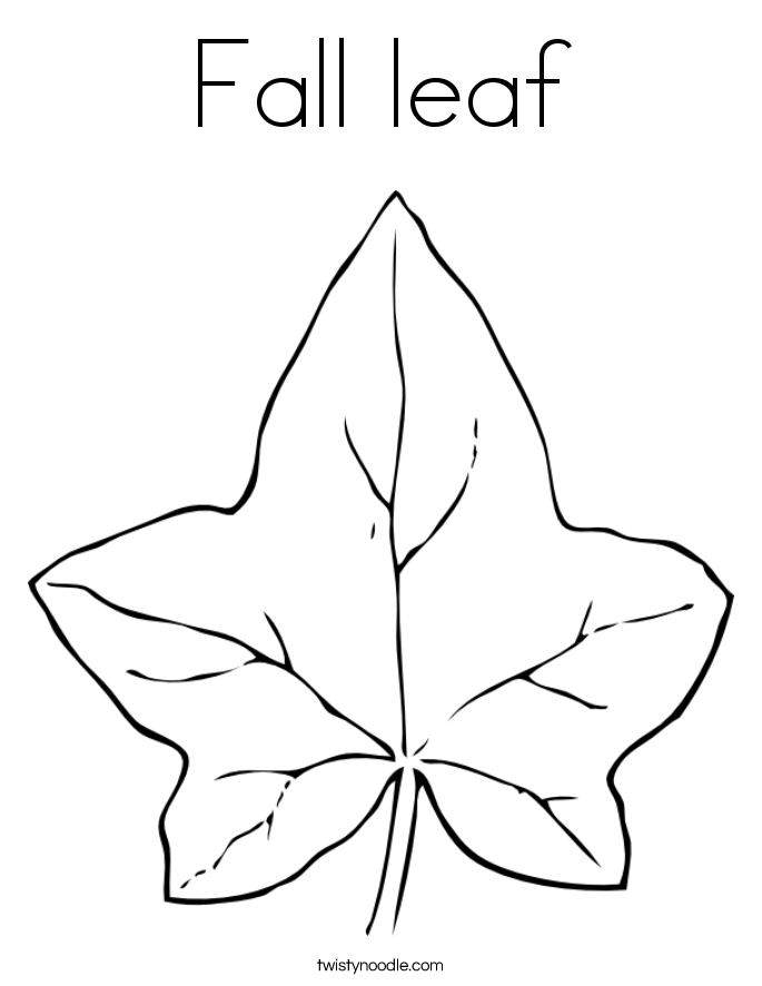 Fall leaf Coloring Page