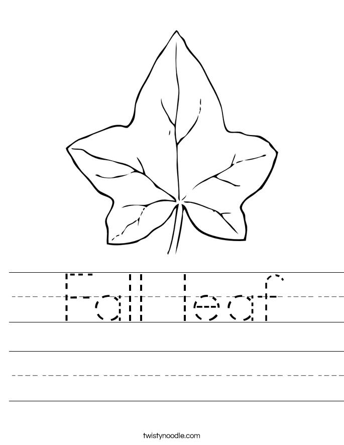 Fall leaf Worksheet