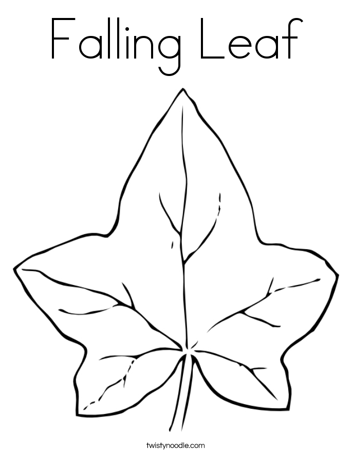 Falling Leaf Coloring Page