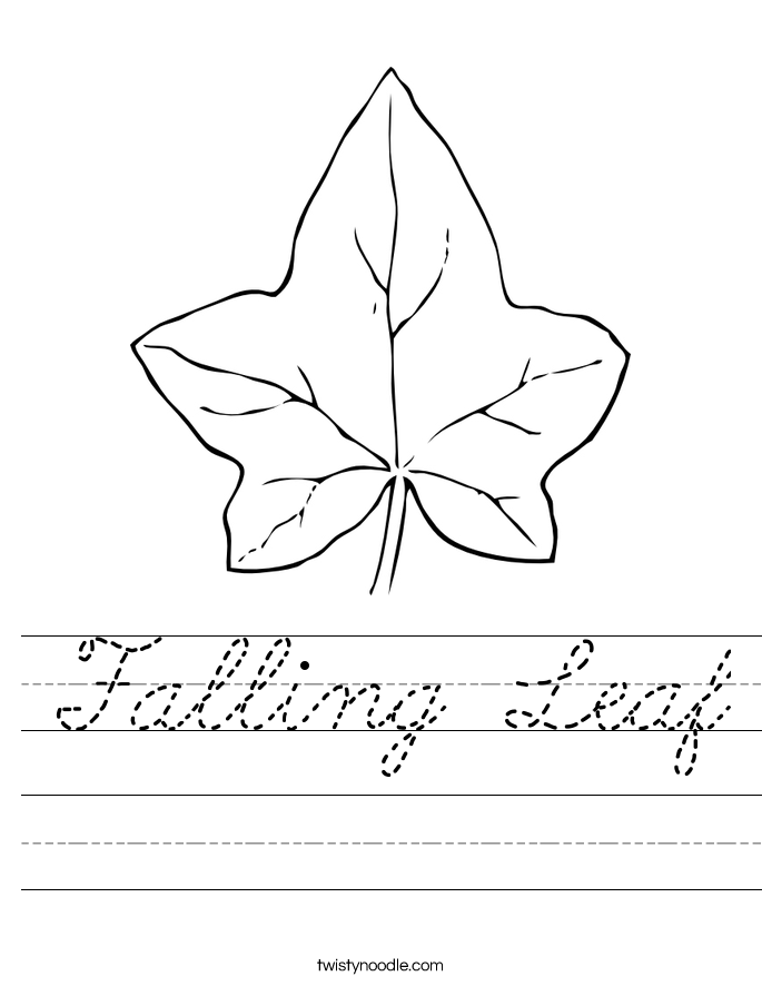 Falling Leaf Worksheet