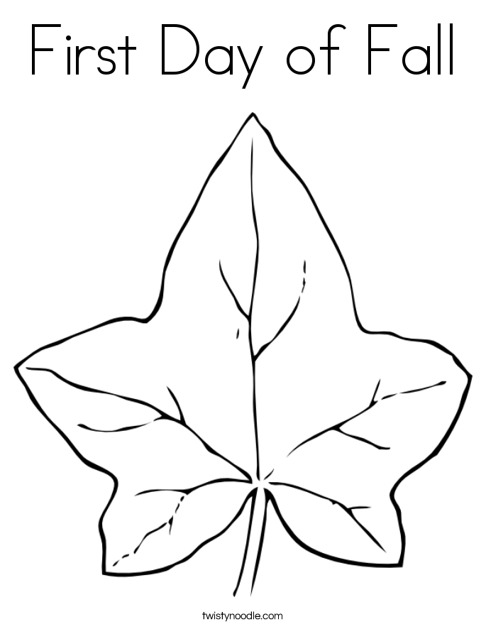 First Day of Fall Coloring Page