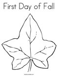 First Day of Fall Coloring Page