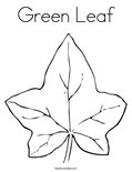 Green LeafColoring Page