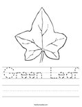 Autumn Leaf Worksheet - Twisty Noodle