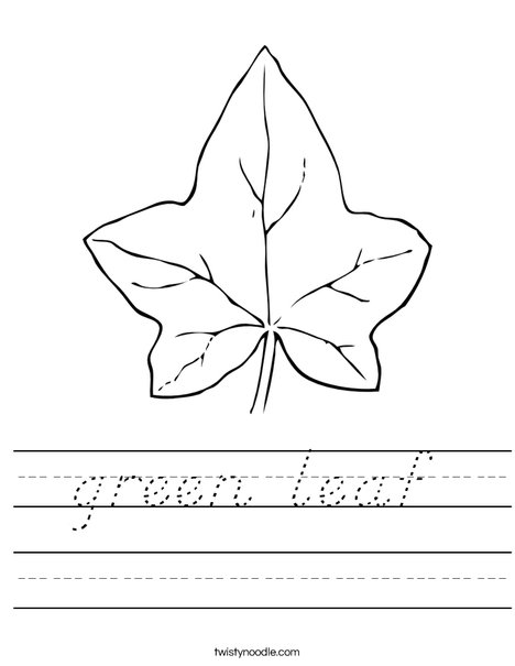 Autumn Leaf Worksheet