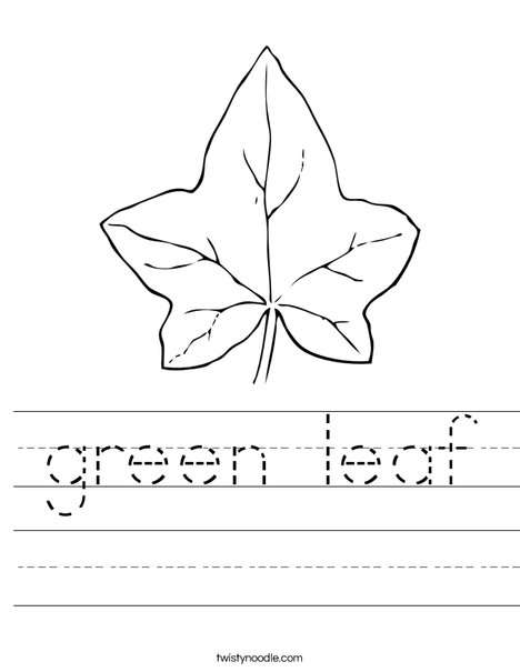 Autumn Leaf Worksheet