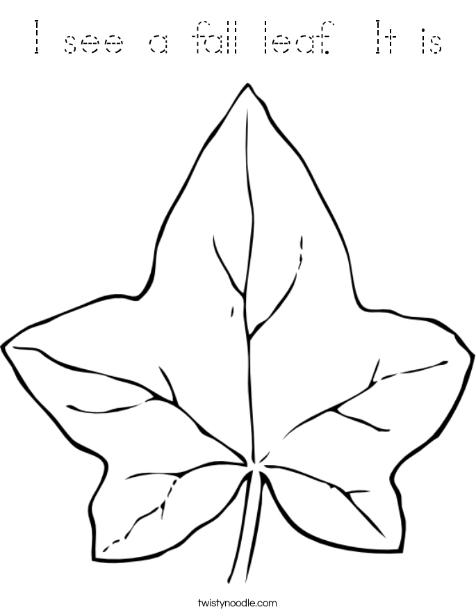 I see a fall leaf.  It is Coloring Page